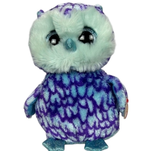 TY Beanie Boo - Oscar the Blue and Purple Owl Plush 2016 - Picture 1 of 11